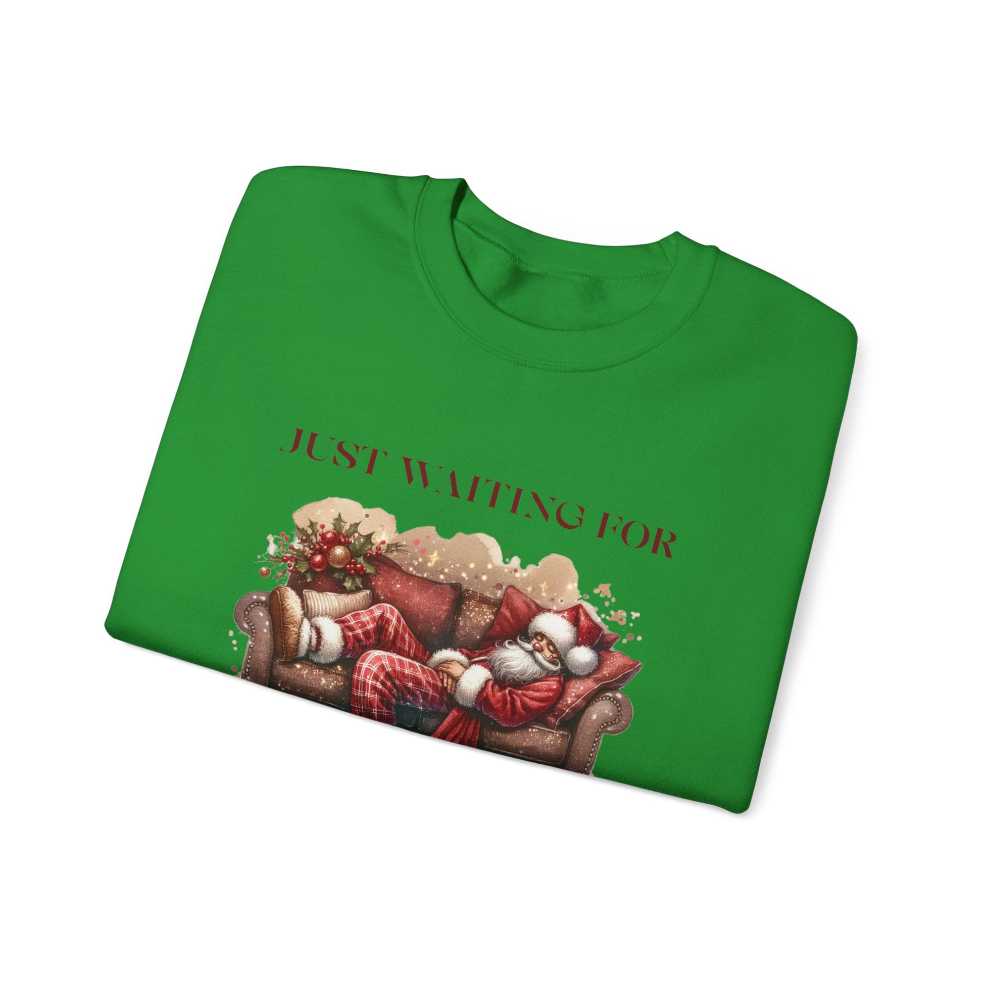 Just Waiting For Christmas Sweatshirt,Santa Clause Shirt ,Funny Christmas Shirt - PopCultureByDesign36