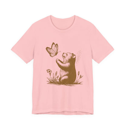 Bear Butterfly Shirt,Vintage Retro Bear Shirt, Cute Butterfly Tshirt - PopCultureByDesign36