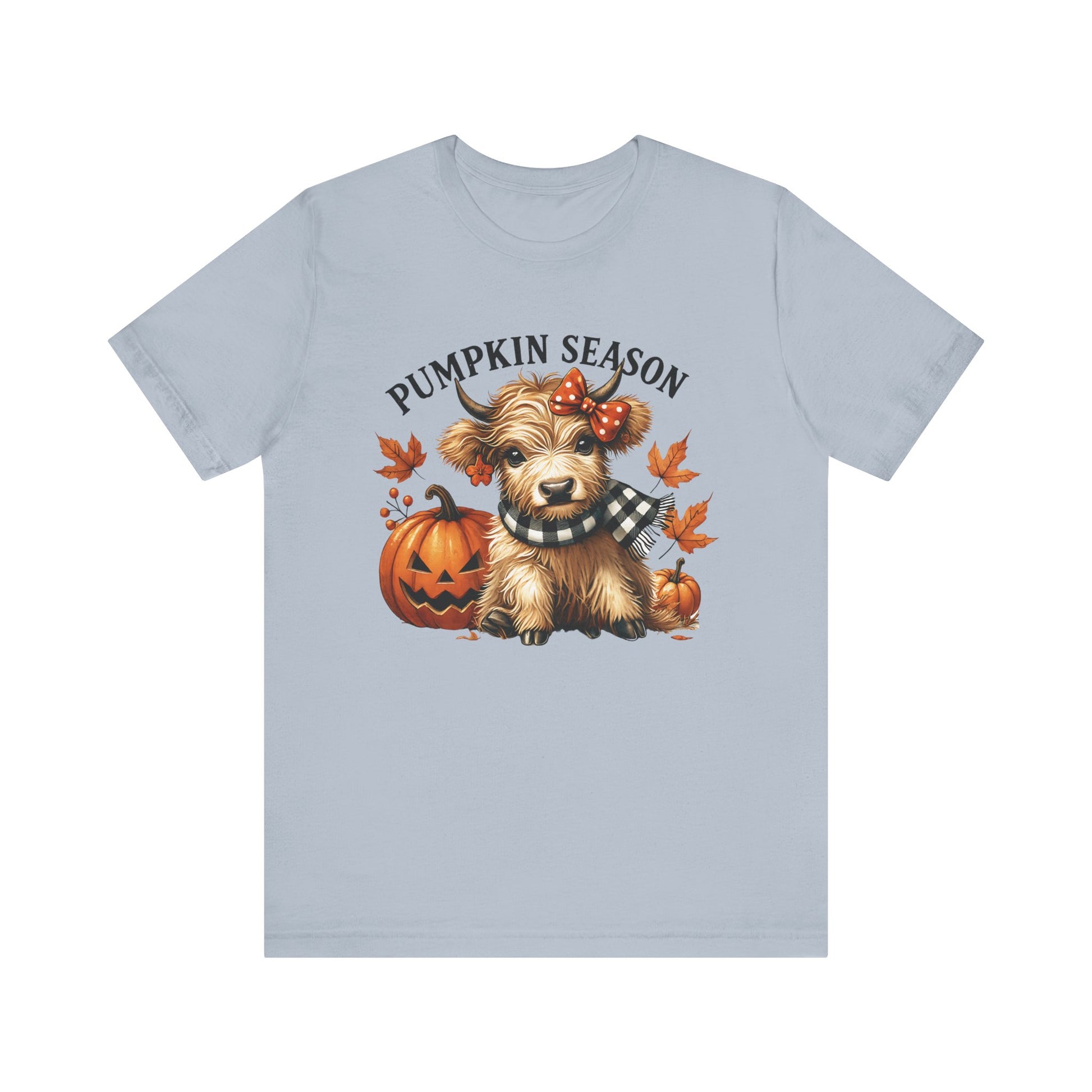 Pumpkin season, cute highland cow, baby cow shirt, Cute Cow shirt - PopCultureByDesign36
