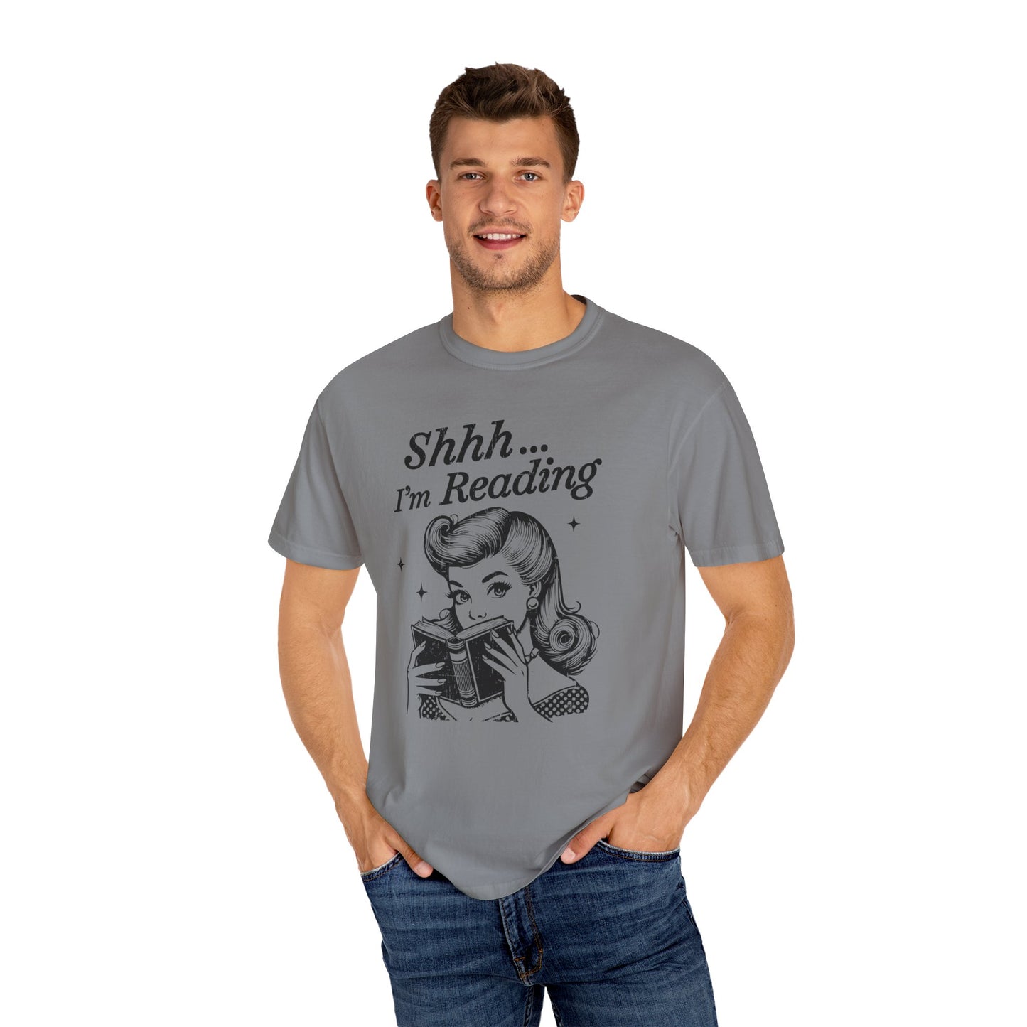 Shh I'm reading Comfort Colors® Unisex T-shirt, Book Lover Tee - PopCultureByDesign36