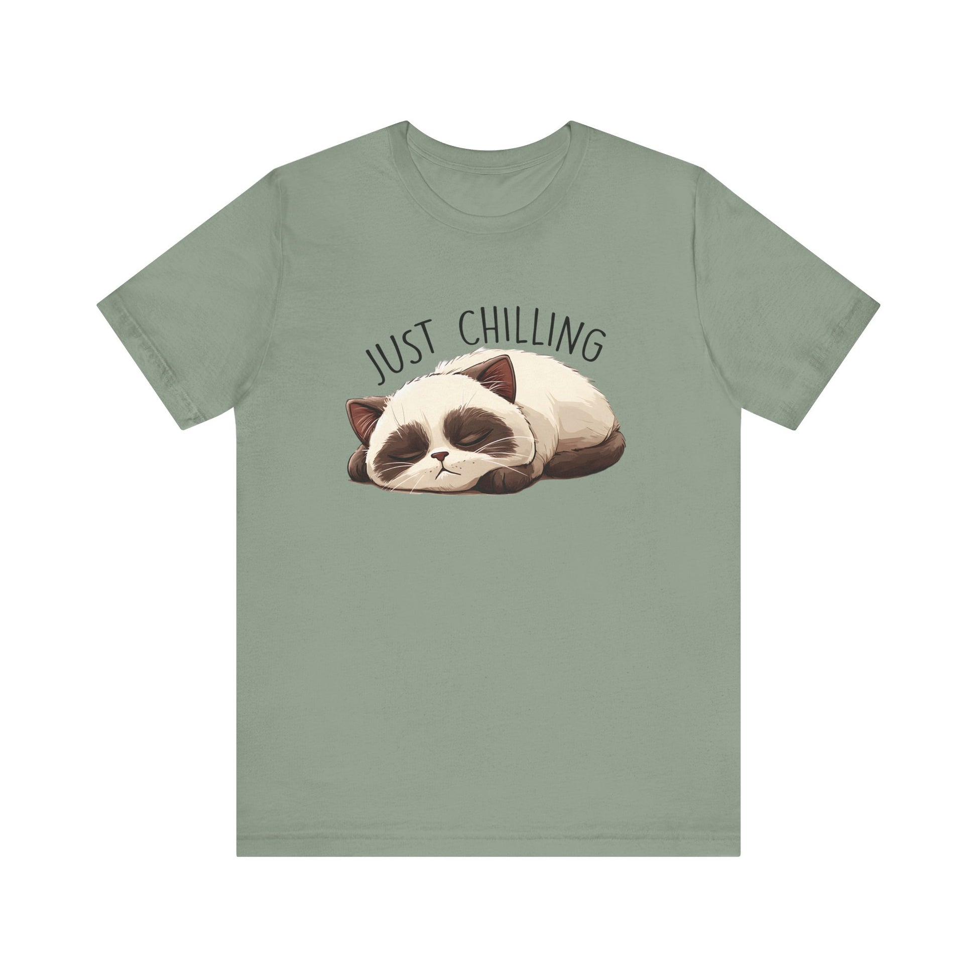 Just Chilling, Lazy Cat Shirt, Cute Cat Shirt, Cat Lover Gift, Funny Cat Shirt - PopCultureByDesign36