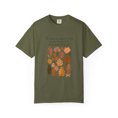 Boho Poem Fall Leaves T-shirt, Fall Shirt, Unisex Fall Top