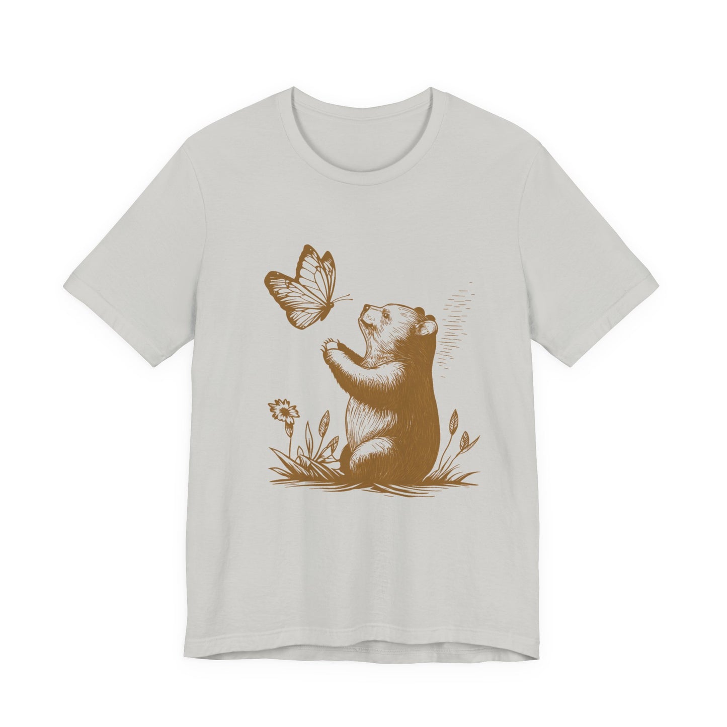 Bear Butterfly Shirt,Vintage Retro Bear Shirt, Cute Butterfly Tshirt - PopCultureByDesign36