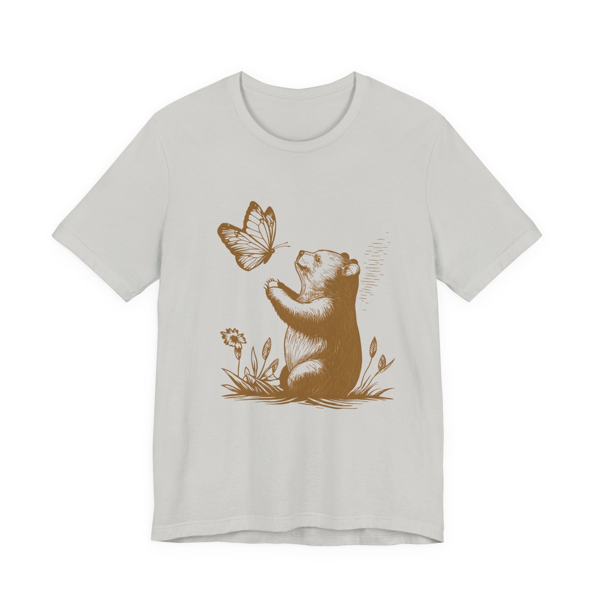 Bear Butterfly Shirt,Vintage Retro Bear Shirt, Cute Butterfly Tshirt - PopCultureByDesign36