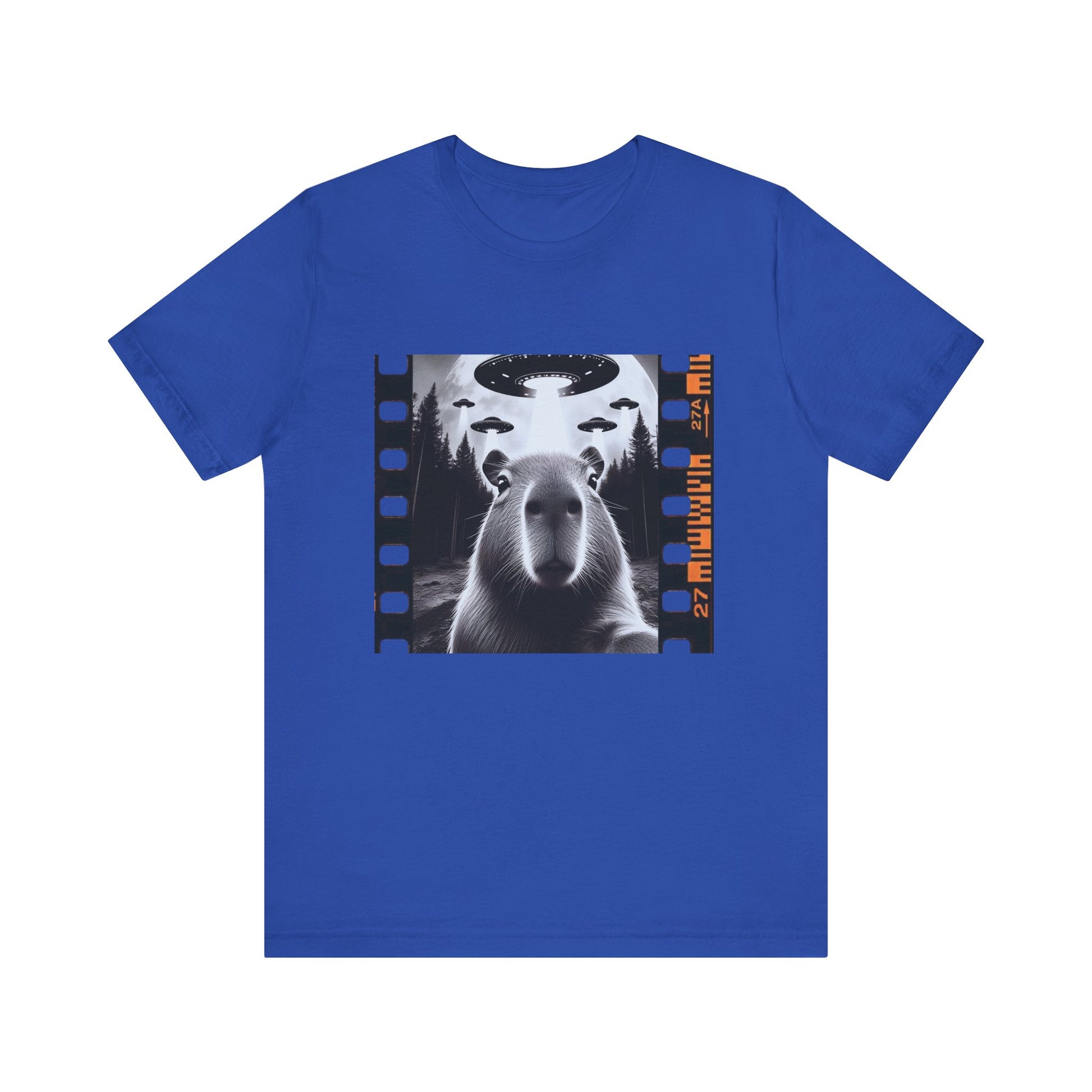 Capybara UFO Funny Tshirt, Cool Capybaras Meme T-Shirt, Alien Abduction Gift Tee - PopCultureByDesign36