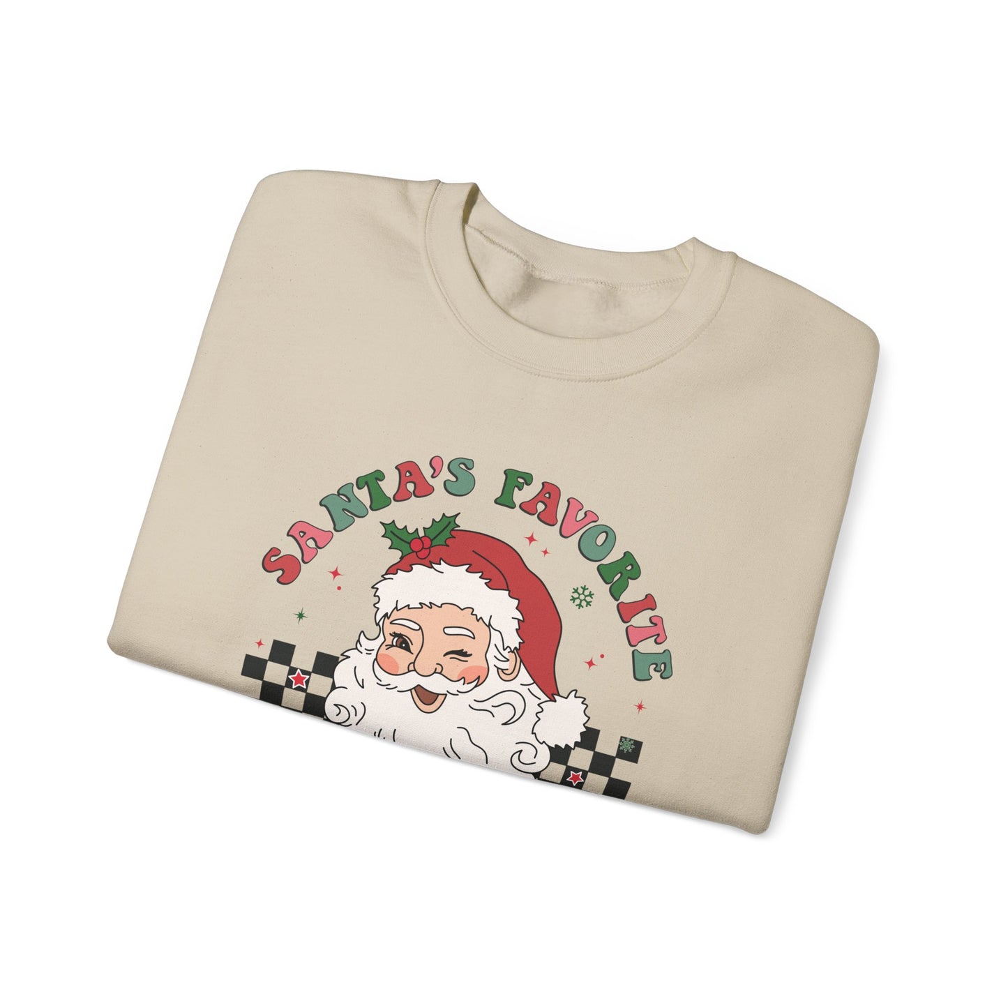 Santas Favorite Grandma, Retro Santa Sweater, Retro Santa Claus Sweatshirt - PopCultureByDesign36