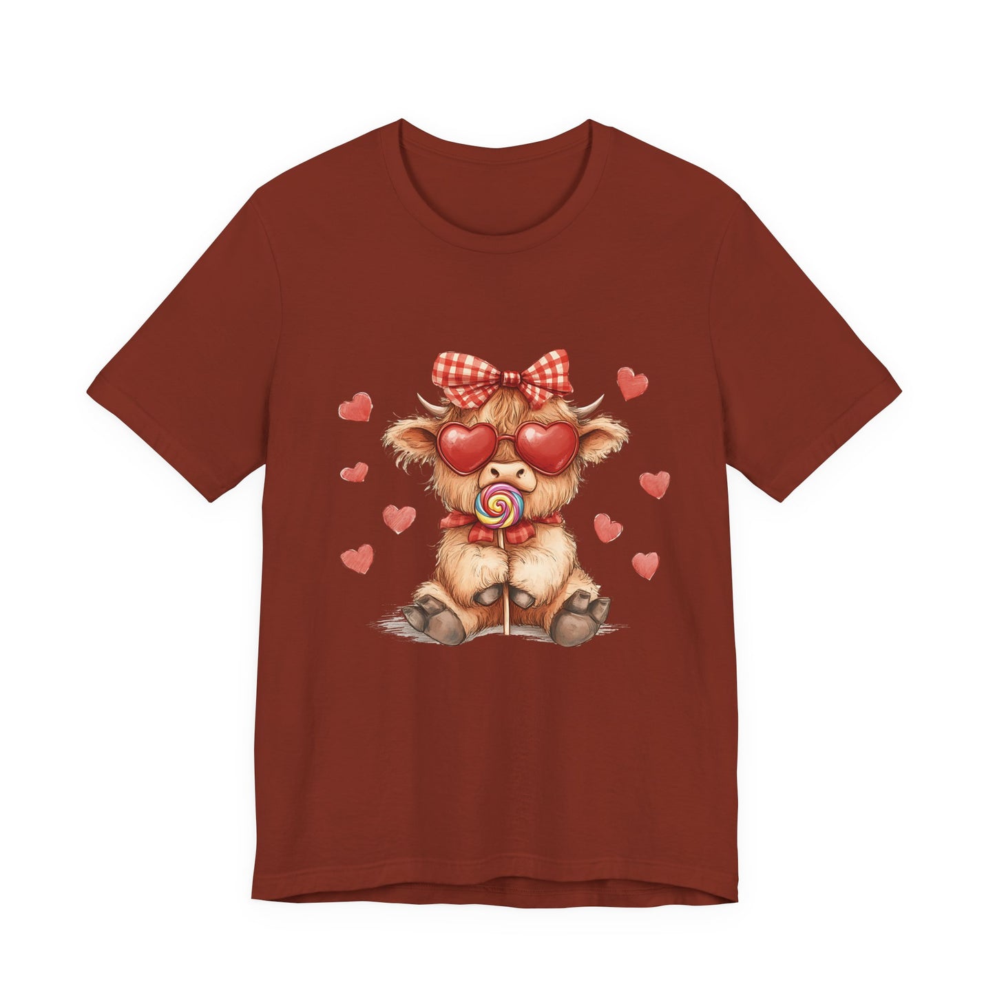 Valentines Highland Cow Shirt, Highland Cow Valentines Shirt, Cow Lover - PopCultureByDesign36