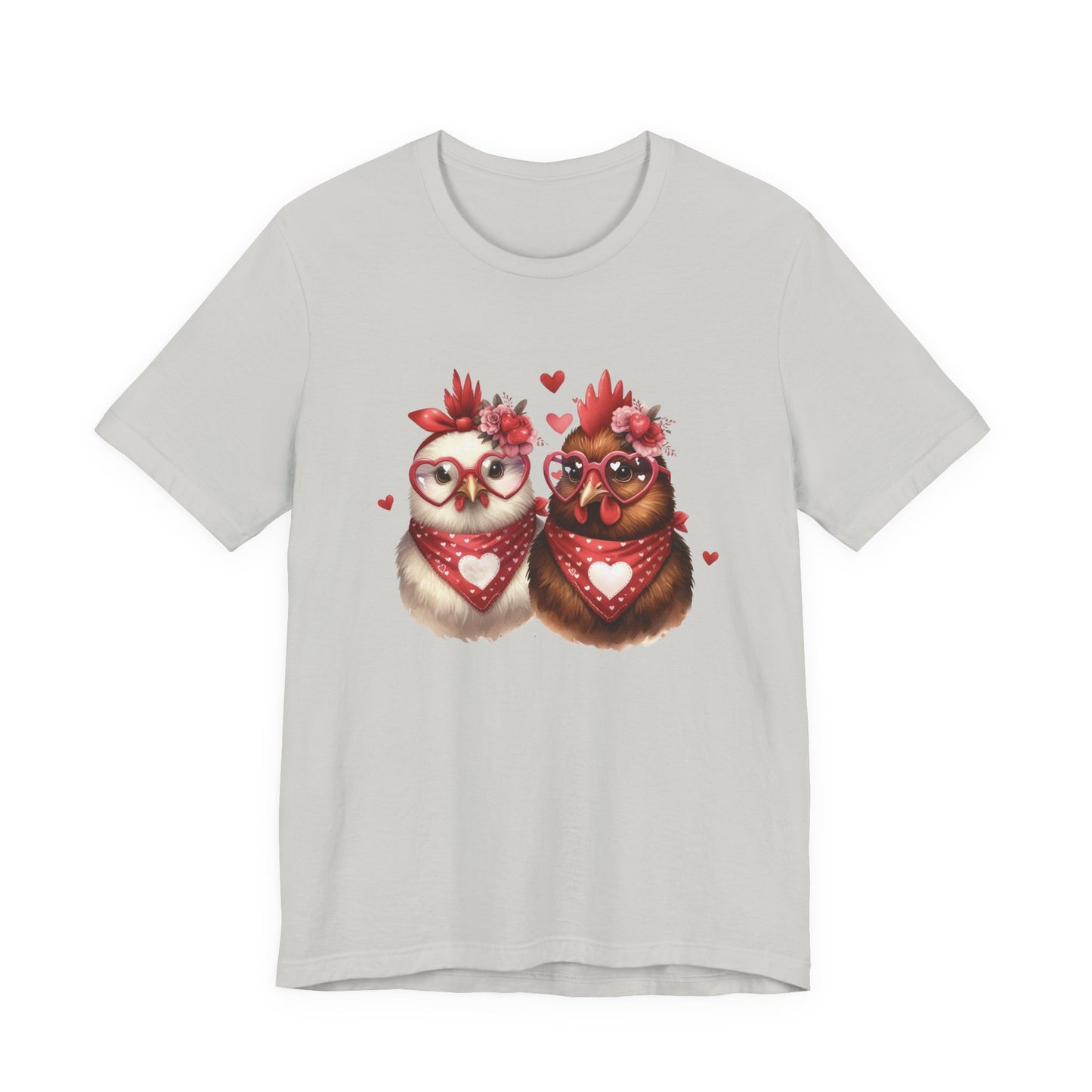 Valentines Day Farm Chickens Shirt, Valentine Farm Shirt, Chicken Shirt - PopCultureByDesign36