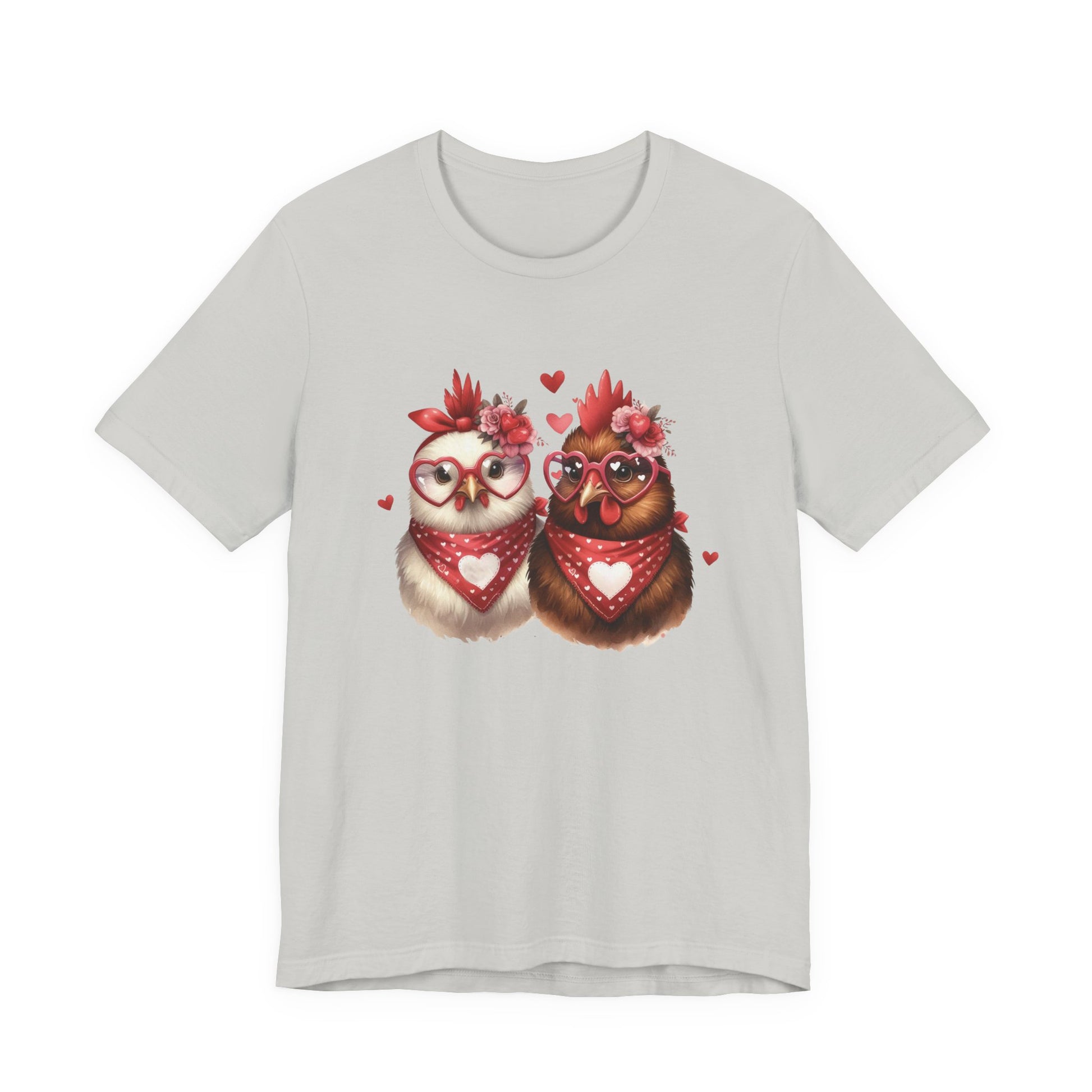 Valentines Day Farm Chickens Shirt, Valentine Farm Shirt, Chicken Shirt - PopCultureByDesign36
