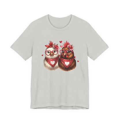 Valentines Day Farm Chickens Shirt, Valentine Farm Shirt, Chicken Shirt - PopCultureByDesign36