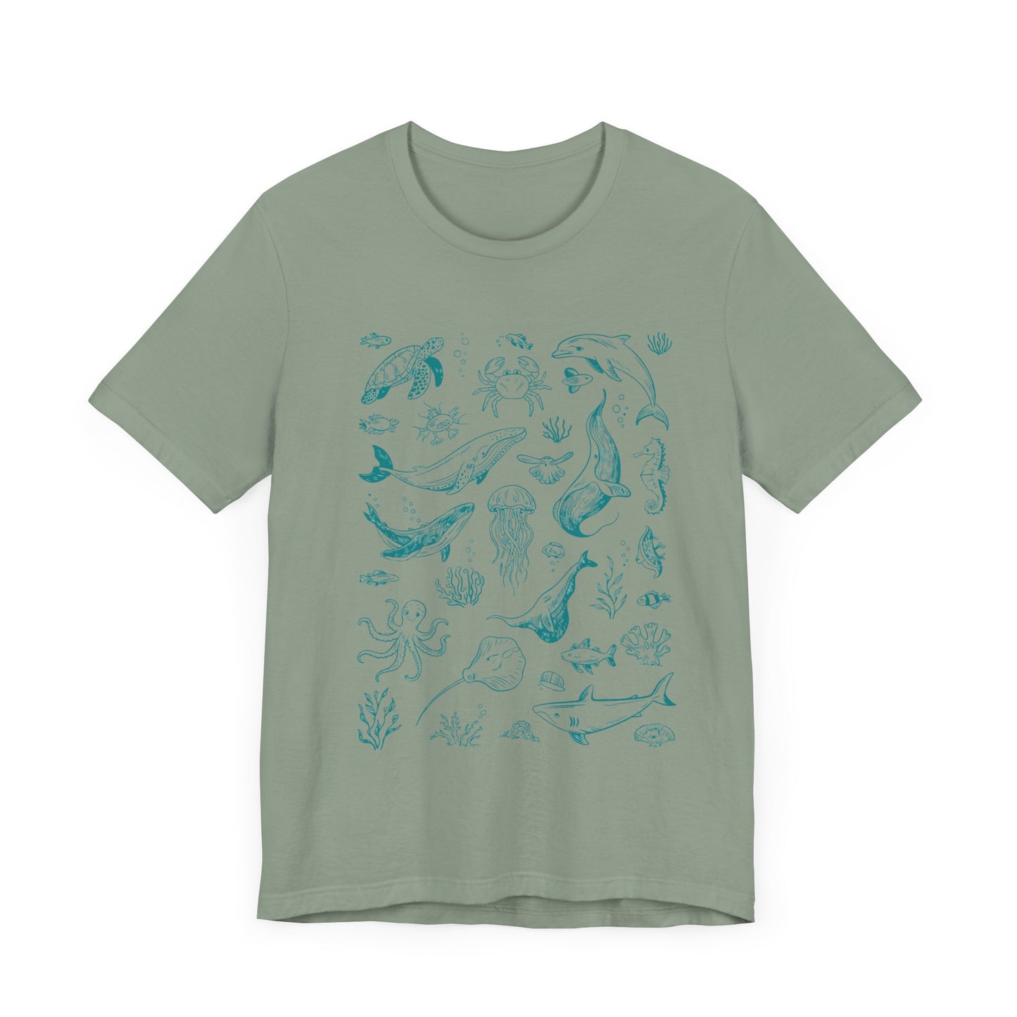 Vintage Ocean Tattoo Style T-Shirt, Retro Ocean Shirt, Ocean Shirt For Men - PopCultureByDesign36