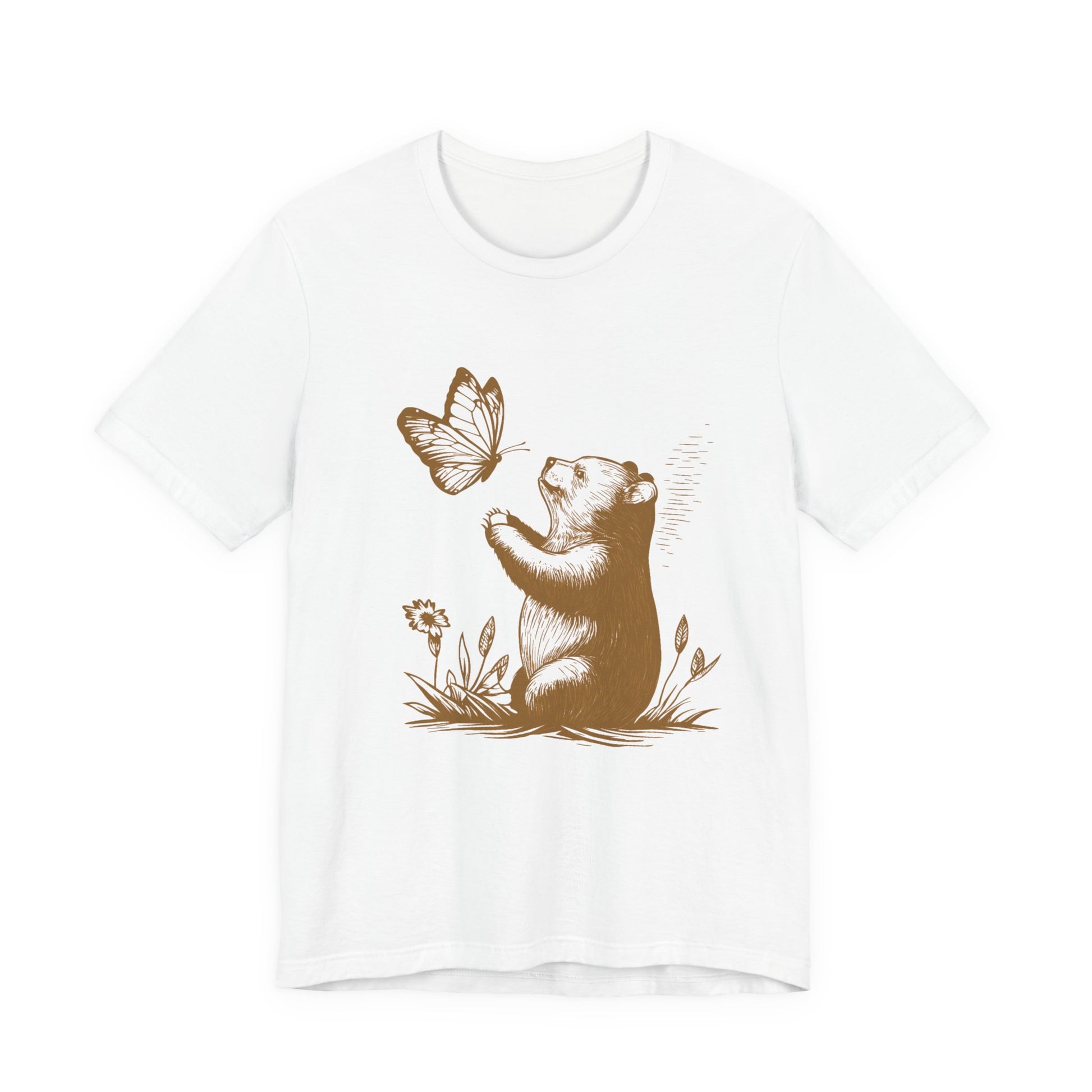 Bear Butterfly Shirt,Vintage Retro Bear Shirt, Cute Butterfly Tshirt - PopCultureByDesign36
