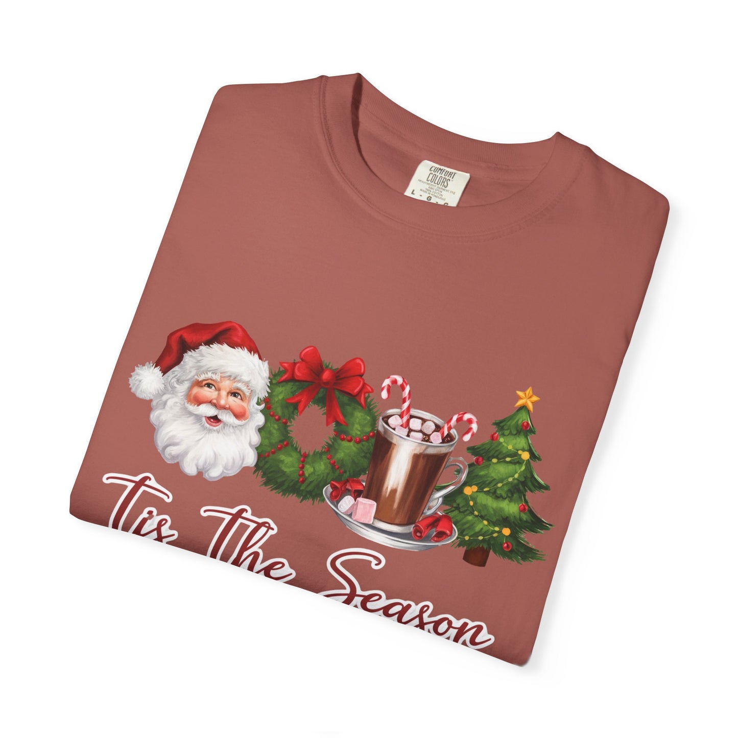 Comfort Colors® Retro Christmas, Tis the Season, Santa Claus Watercolor Christmas - PopCultureByDesign36