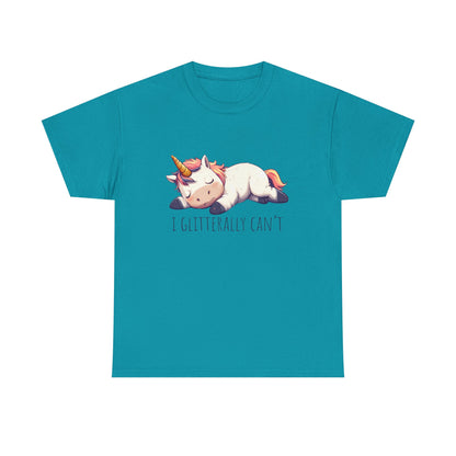 I glitterly can't, cute unicorn shirt, lazy unicorn shirt, funny unicorn shirt - PopCultureByDesign36