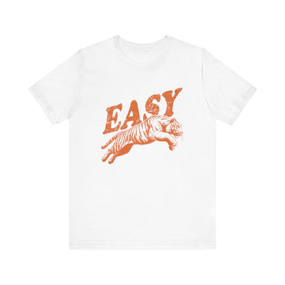 Easy Orange Tiger Shirt, Retro Boho Tee, Hippie Clothes, Indie Shirt - PopCultureByDesign36