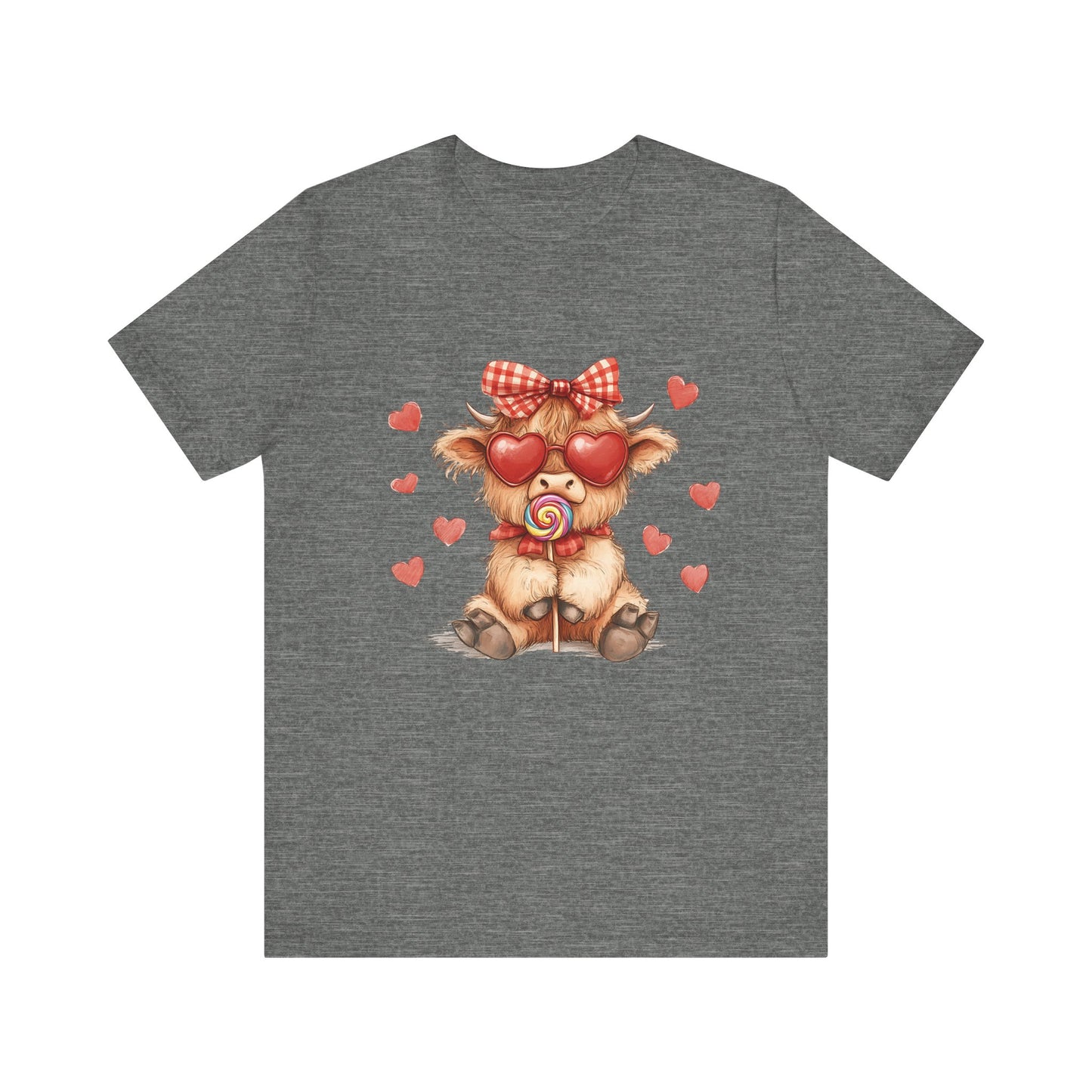 Valentines Highland Cow Shirt, Highland Cow Valentines Shirt, Cow Lover - PopCultureByDesign36