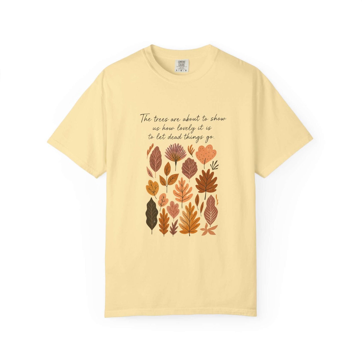 Boho Poem Fall Leaves T-shirt, Fall Shirt, Unisex Fall Top
