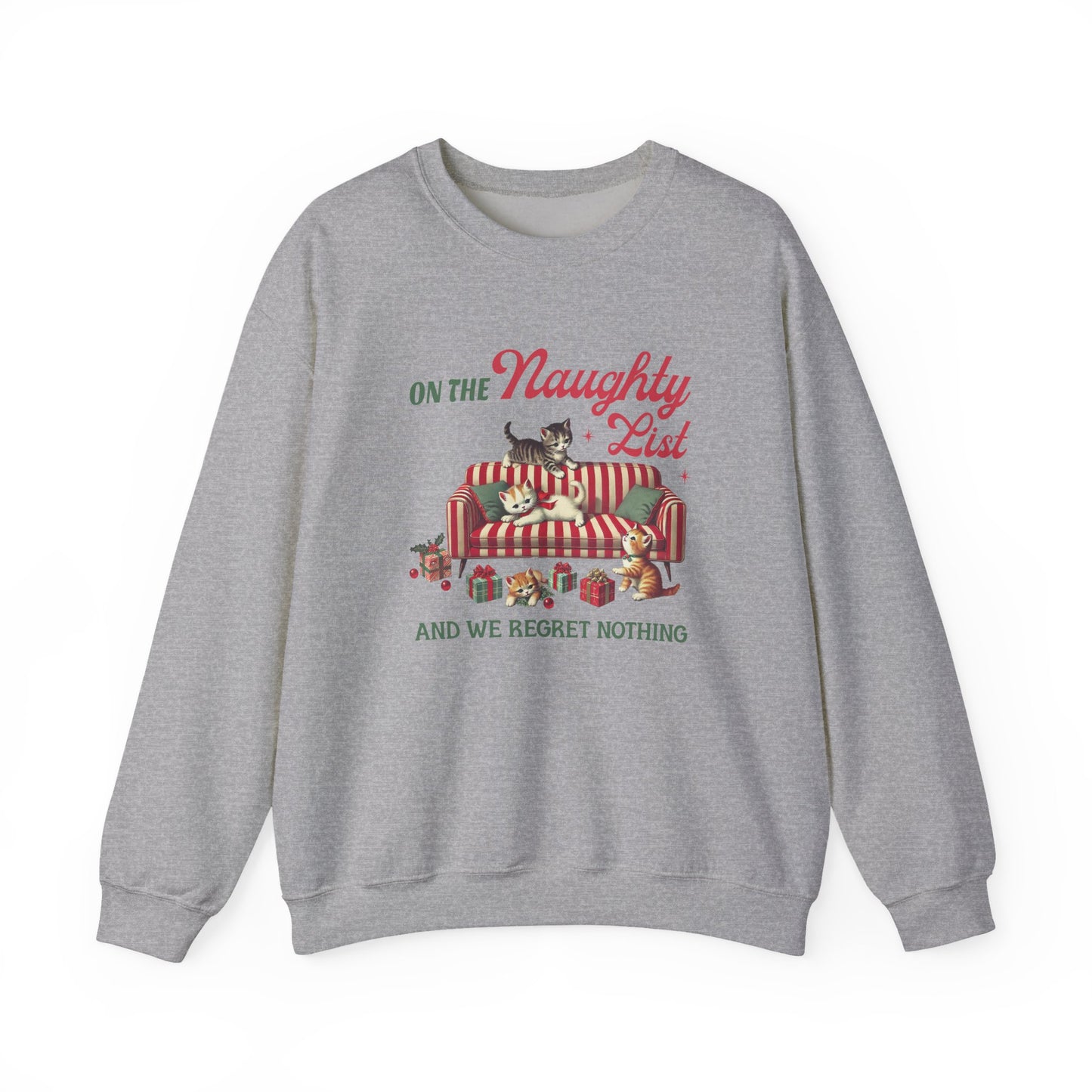 Cat Christmas Sweater, Christmas Cat Sweatshirt, Kitten Christmas Shirt - PopCultureByDesign36