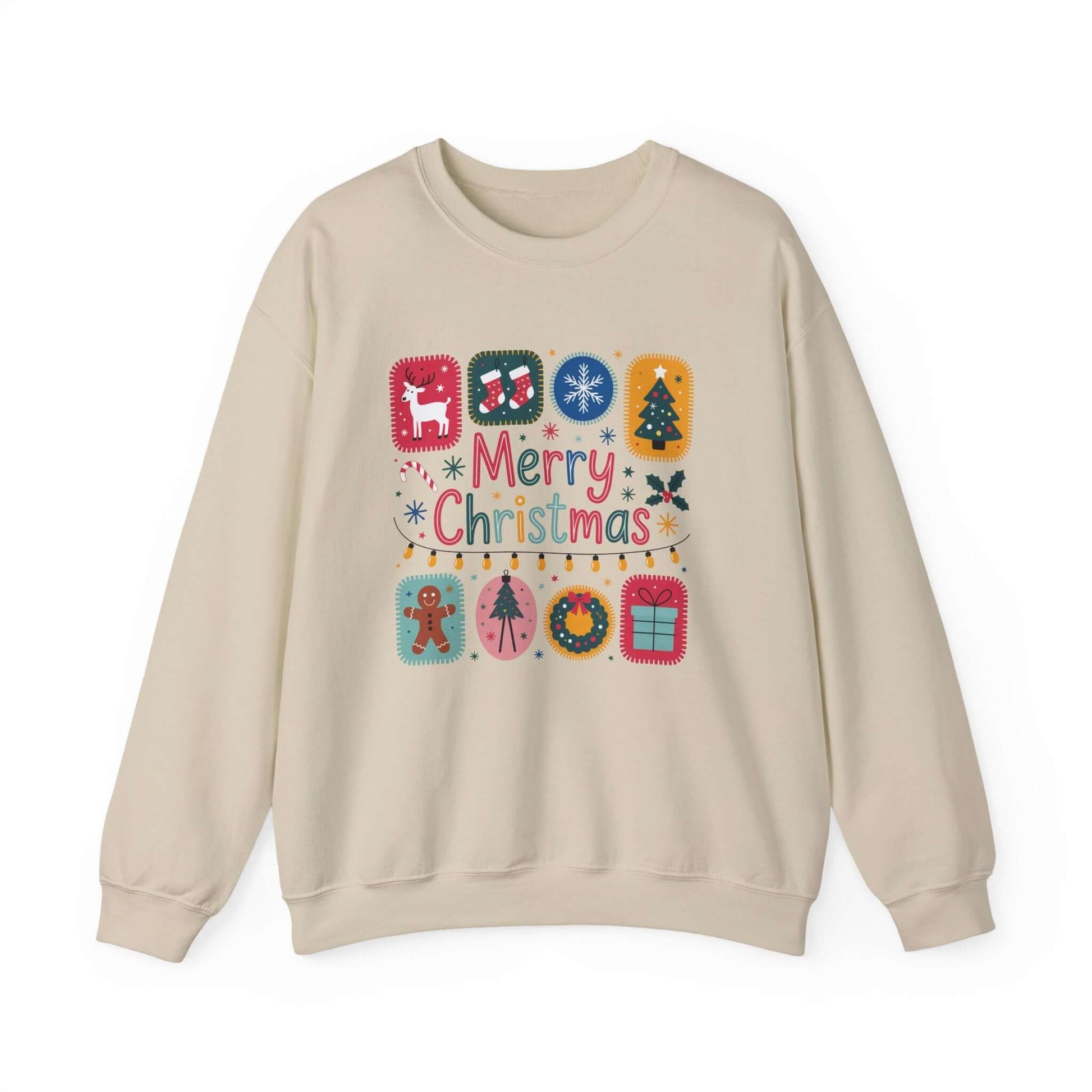 Christmas Cute Collage Sweatshirt, Winter Collage Seasonal Sweatshirt - PopCultureByDesign36