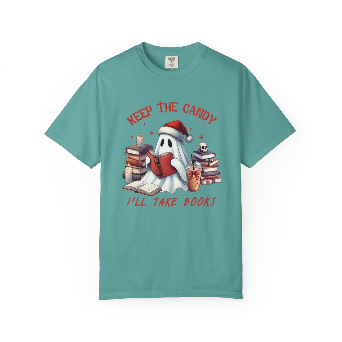 Retro Ghost Reading Books shirt, Librarian Ghost Halloween, Halloween Tee - PopCultureByDesign36