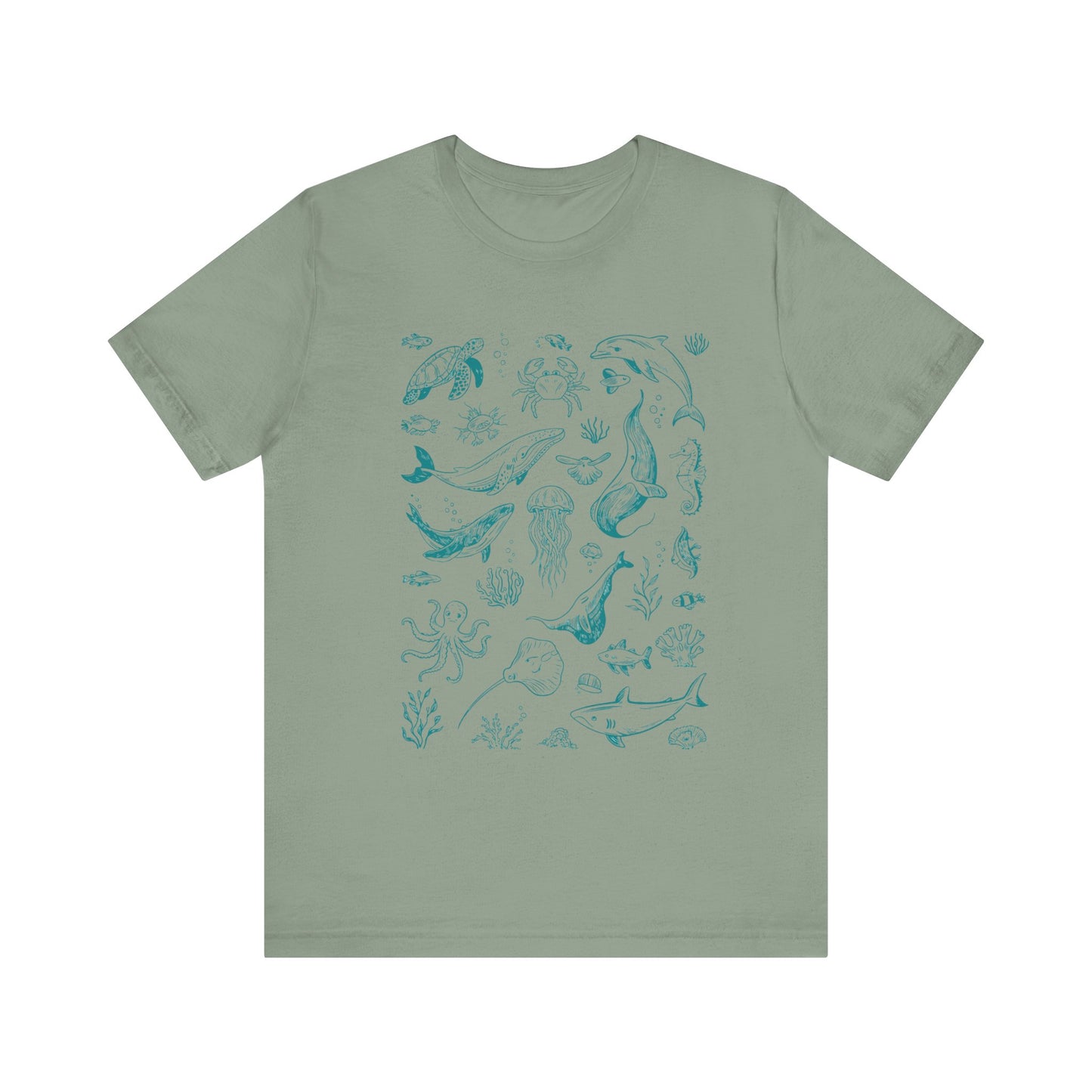 Vintage Ocean Tattoo Style T-Shirt, Retro Ocean Shirt, Ocean Shirt For Men - PopCultureByDesign36