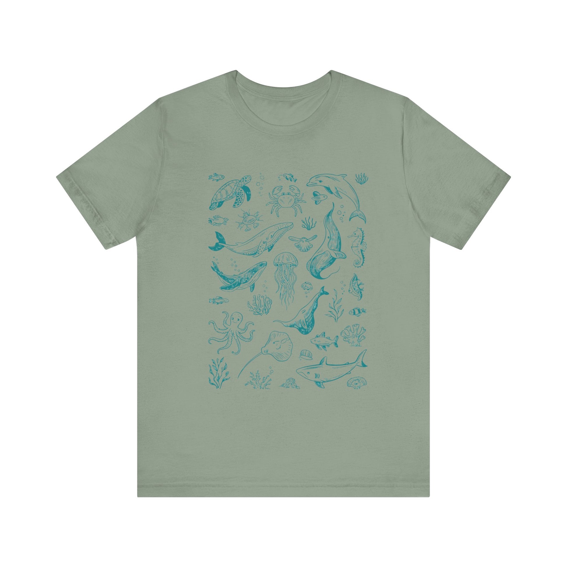 Vintage Ocean Tattoo Style T-Shirt, Retro Ocean Shirt, Ocean Shirt For Men - PopCultureByDesign36