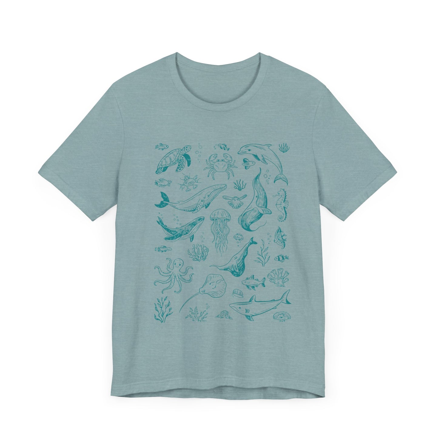 Vintage Ocean Tattoo Style T-Shirt, Retro Ocean Shirt, Ocean Shirt For Men - PopCultureByDesign36