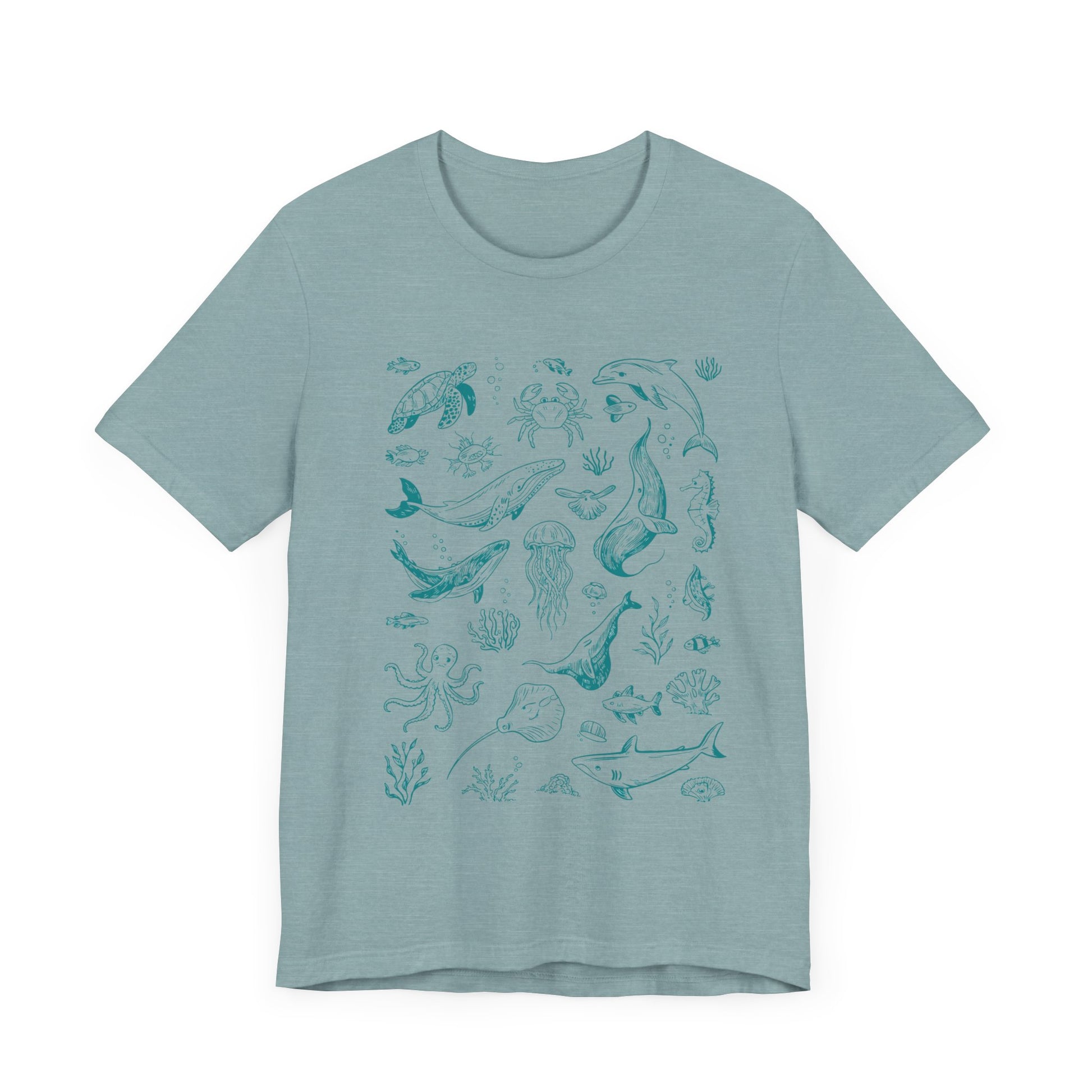 Vintage Ocean Tattoo Style T-Shirt, Retro Ocean Shirt, Ocean Shirt For Men - PopCultureByDesign36