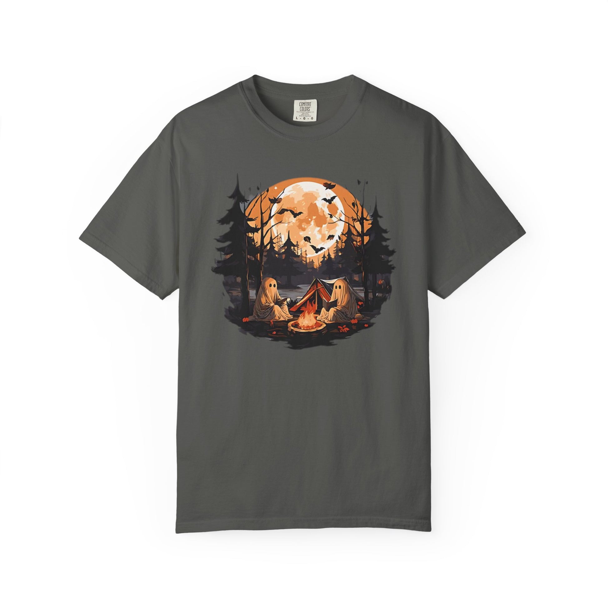 Cute Ghost Shirt, ghost reading Shirt, Cute campfire ghost - PopCultureByDesign36