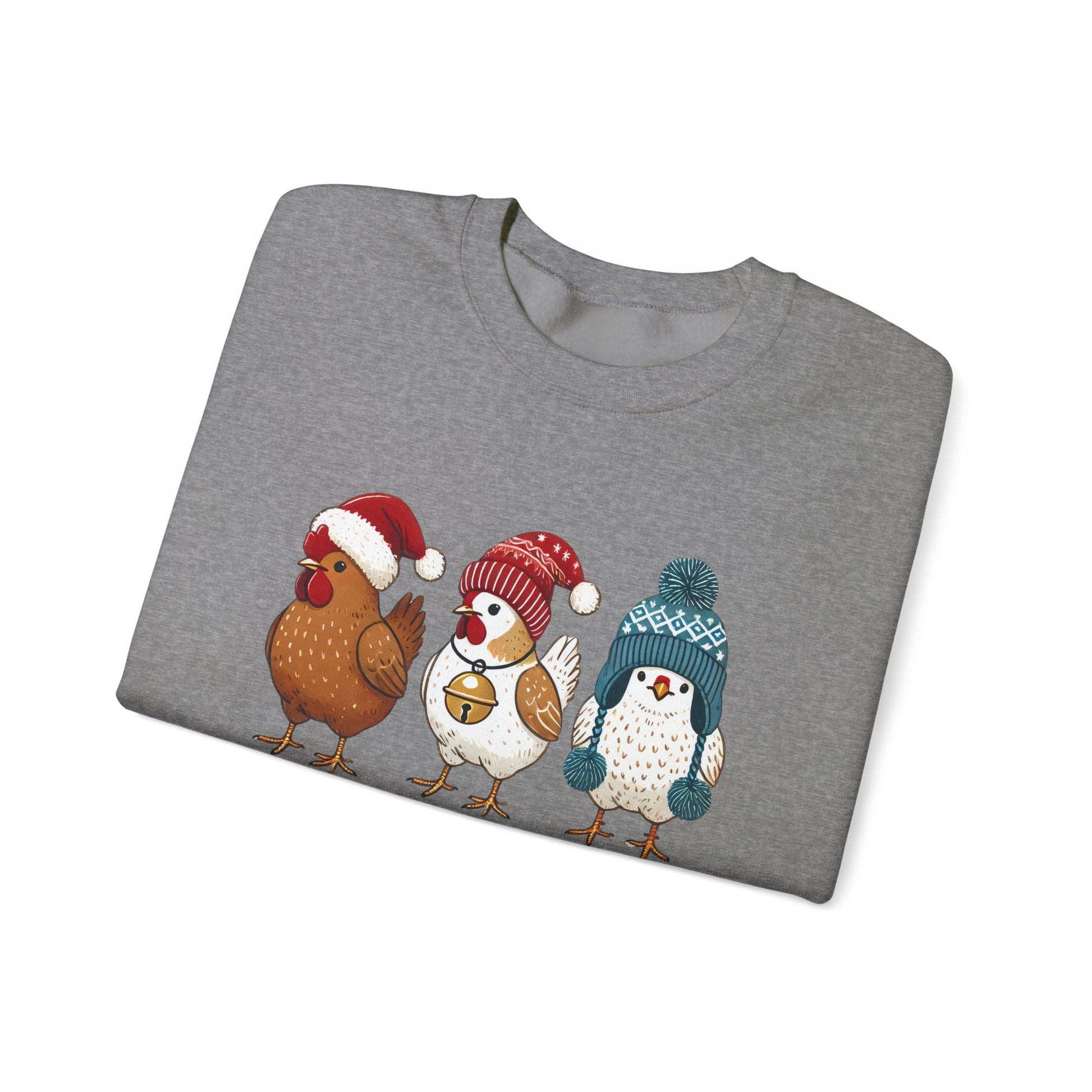 Cute Christmas Chickens Sweatshirt, Christmas Chicken Sweatshirt - PopCultureByDesign36