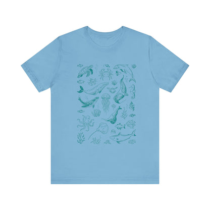 Vintage Ocean Tattoo Style T-Shirt, Retro Ocean Shirt, Ocean Shirt For Men - PopCultureByDesign36