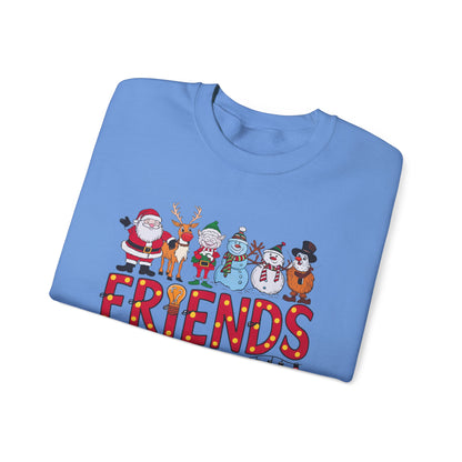 Christmas Santa and Friends Sweatshirt, Holiday Festive Crewneck - PopCultureByDesign36