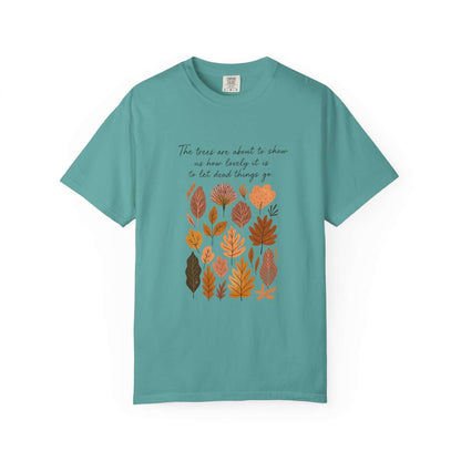 Boho Poem Fall Leaves T-shirt, Fall Shirt, Unisex Fall Top