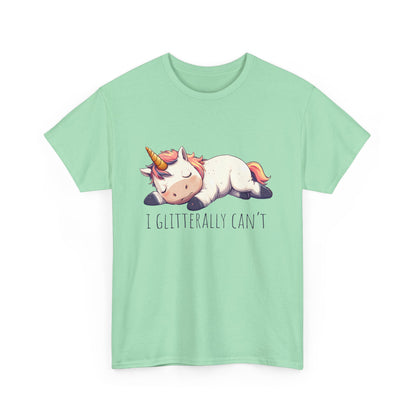 I glitterly can't, cute unicorn shirt, lazy unicorn shirt, funny unicorn shirt - PopCultureByDesign36
