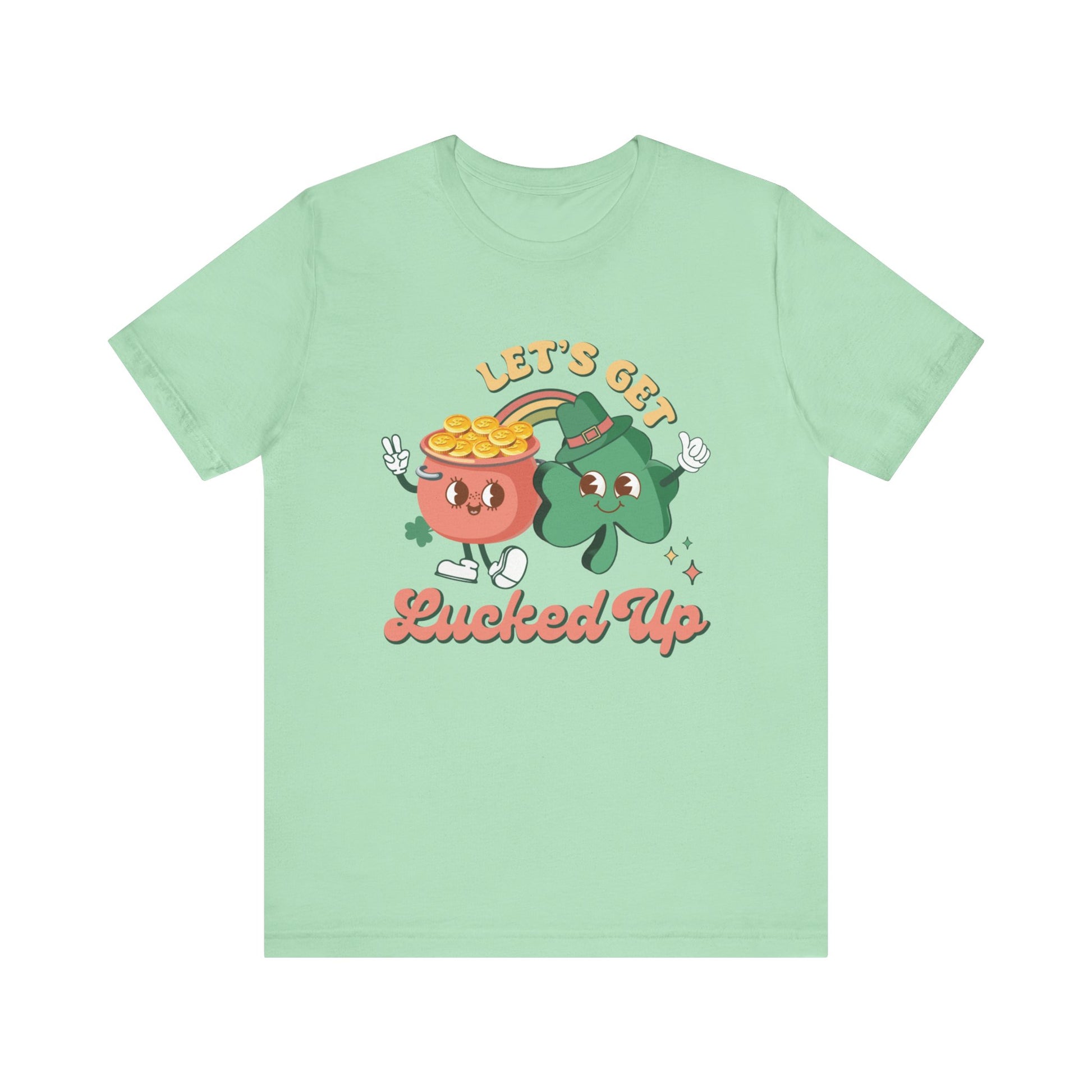 Let's Get Lucked Up Shirt, St Patrick's Day Tee, Irish Shamrock Tee - PopCultureByDesign36