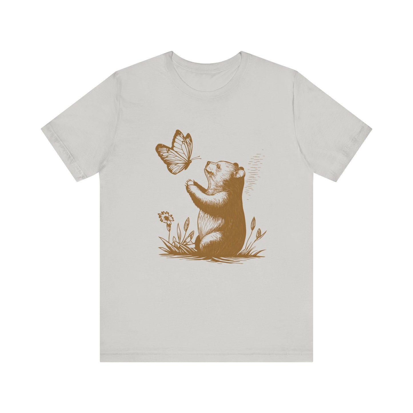 Bear Butterfly Shirt,Vintage Retro Bear Shirt, Cute Butterfly Tshirt - PopCultureByDesign36