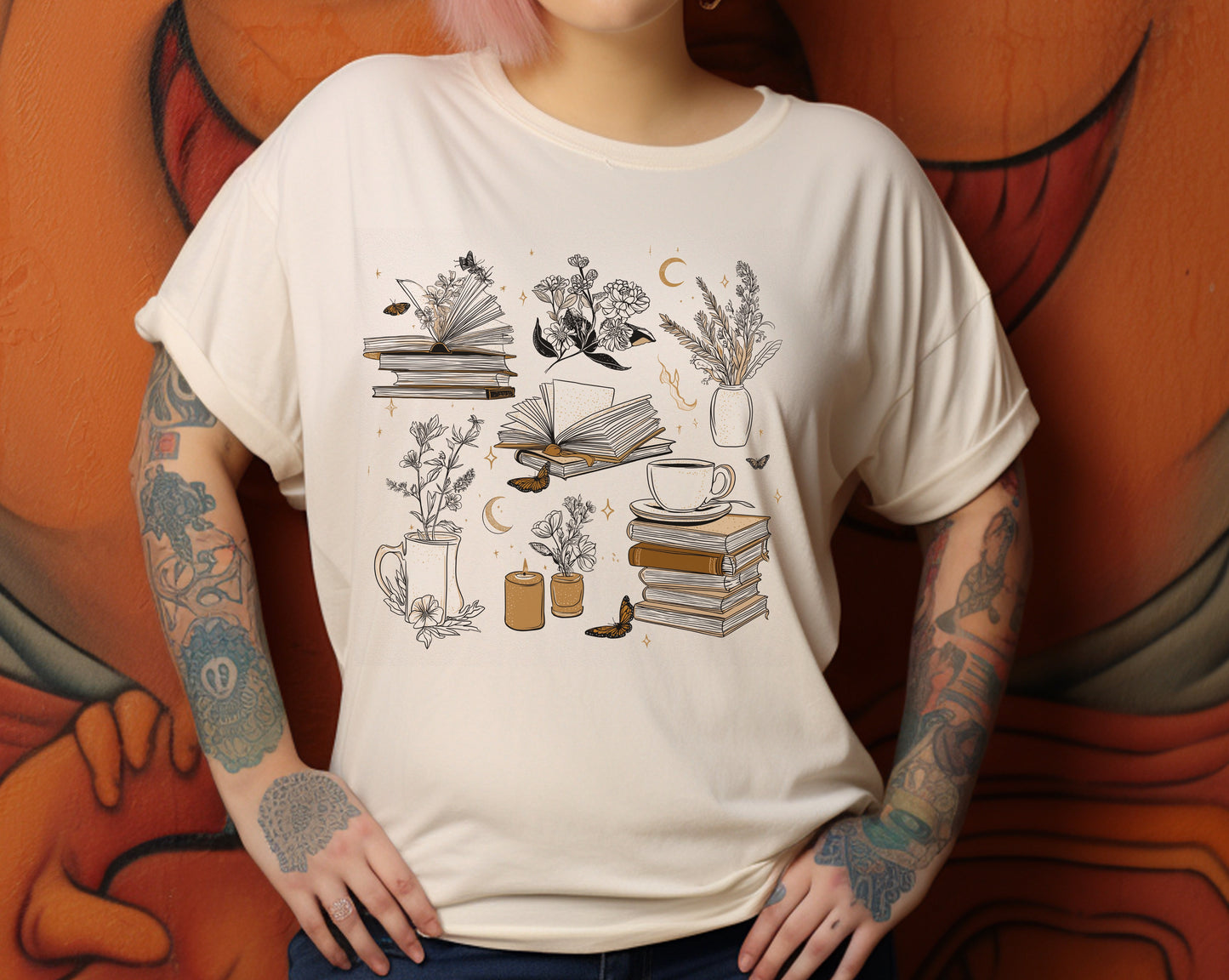 Romance Reader, Vintage Distressed Reading T-shirt, Book Lover Gift - PopCultureByDesign36