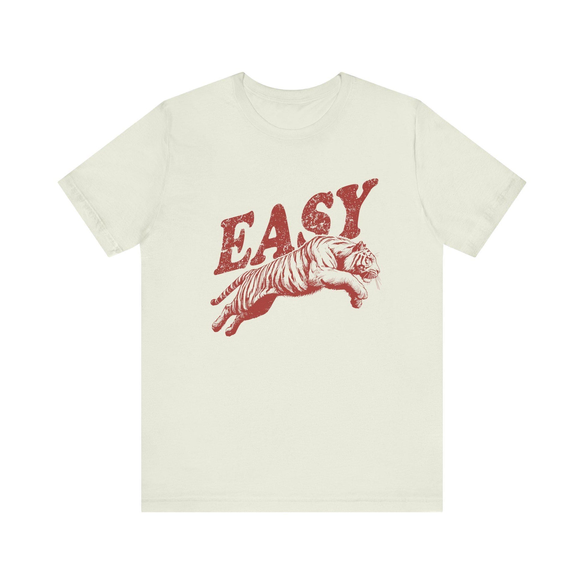Easy Red Tiger Shirt, Retro Boho Tee, Unisex Trendy Aesthetic Shirt, Oversized Graphic Tee, Hippie Clothes, Indie Shirt, Funny Tiger Tee